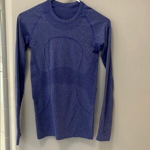 Lululemon Blue Long Sleeve Run Swiftly tech Top